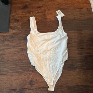 a new day Women's White Bodysuit